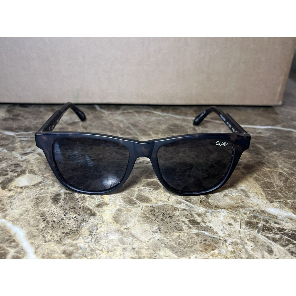 Quay Australia Lift Off Sunglasses Matte Tortoise Polarized Square Lens CAT.3